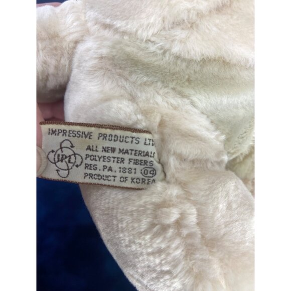 Vintage 1981 Ganzbros Wrinkles Dog Plush Toy With Hat‎ & Bib - Picture 6 of 6